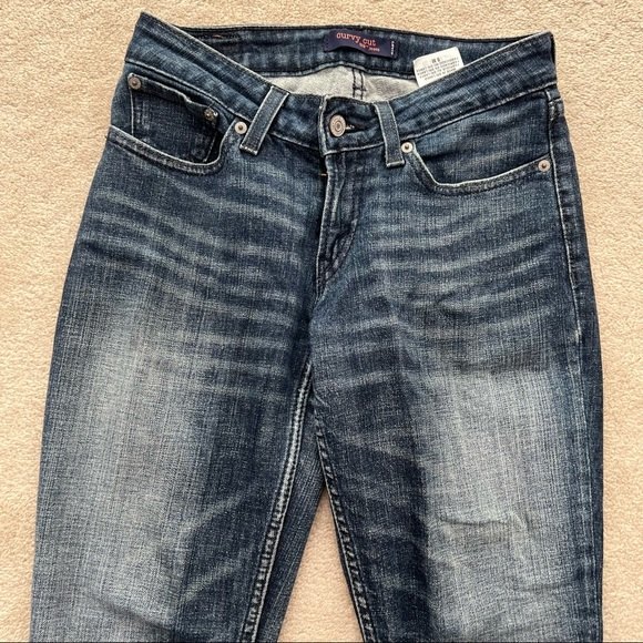 🍉 Levis Curvy Cut 528 Jeans Juniors Medium Wash - Picture 3 of 11